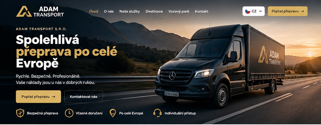 Adam Transport – spolehlivá přeprava po celé Evropě